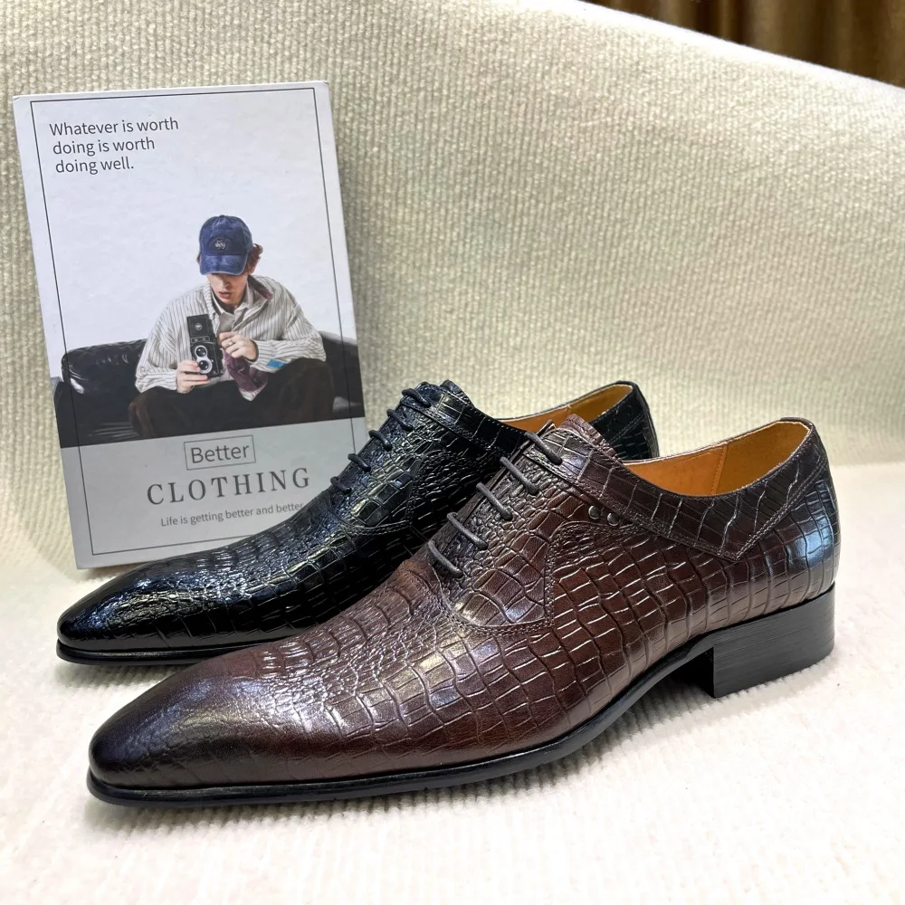 Men'S Formal Office Wear Shoes - Italiaanse luxe Oxford-schoenen met puntige neus