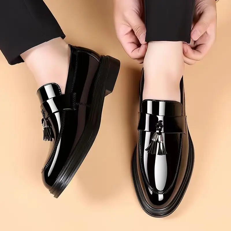 Young Men Formal Wear - Zwarte Sociale Schoen Voor Mannen Casual
