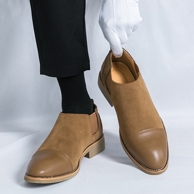 Men'S Formal Party Wear Shoes - Heren Retro Formele Schoenen Zwart Bruin