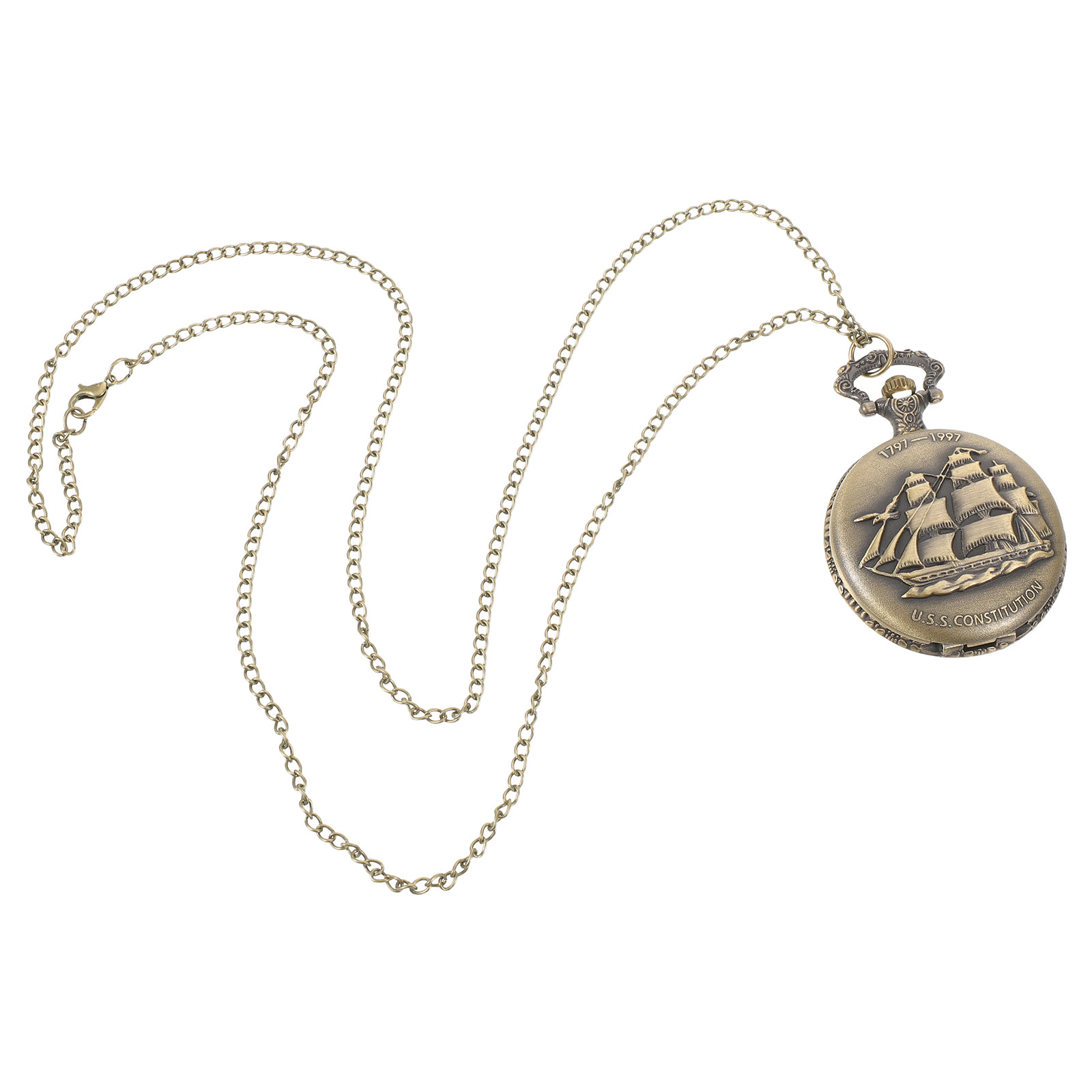 Men'S Formal Wear Watches - Vintage zakhorloge ketting, bronzen quartz horloge