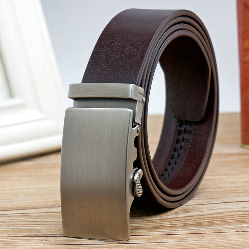 Men Formal Wear With Jeans - Echte leren riem voor heren, automatische