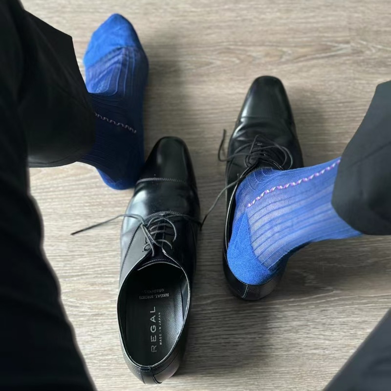 Men Formal Party Wear Dress - Heren sokken blauw zwart formele kleding
