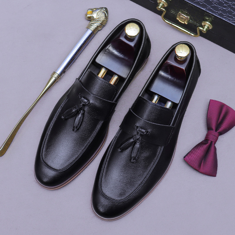Men Formal Wear Dress - Heren tassel loafers van echt leer,