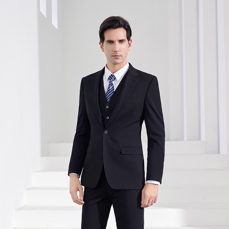 High End Men'S Formal Wear - Luxe zwarte zakelijke pak- en broekset