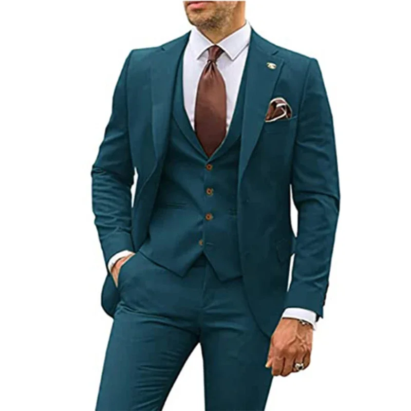 Men Formal Party Wear Dress - Herenpak voor bruiloft 3-delig slim fit