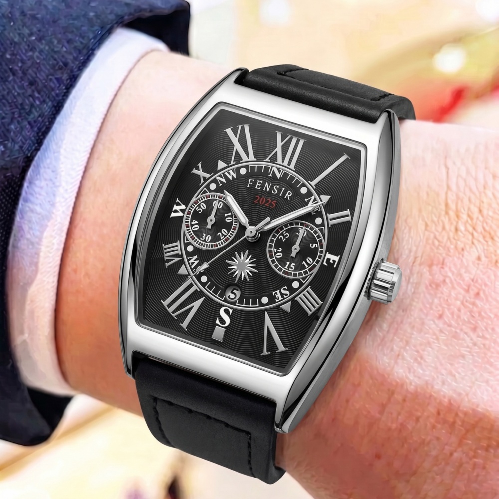Men'S Formal Wear Watches - Hoogwaardig herenhorloge met tonvormig quartz uurwerk,