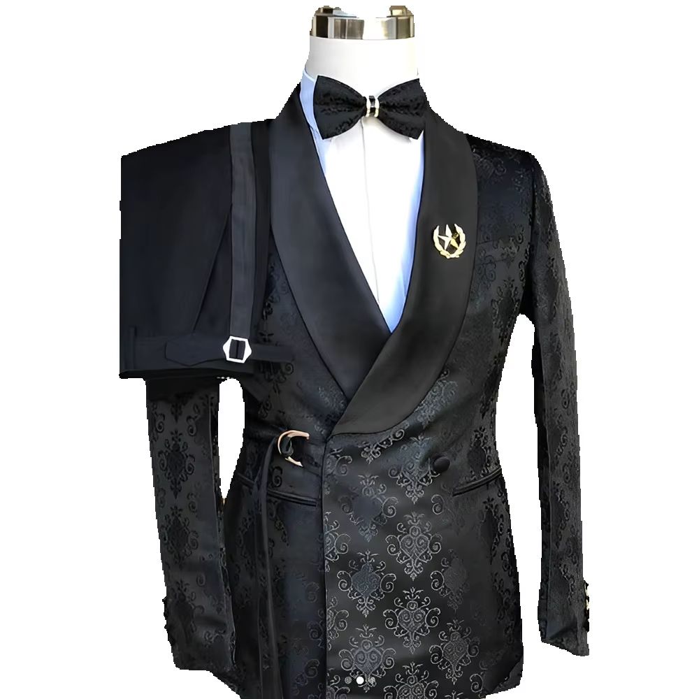 Zwart Patroon Heren Pak 2-deli - Men Formal Wear Wedding recensie en prijs
