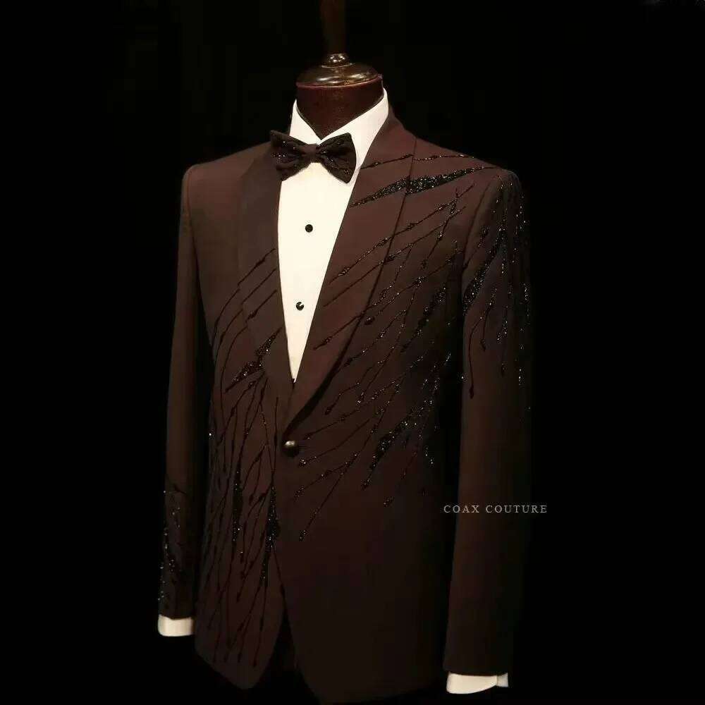 Bruine hoogwaardige formele he - High End Men'S Formal Wear recensie en prijs