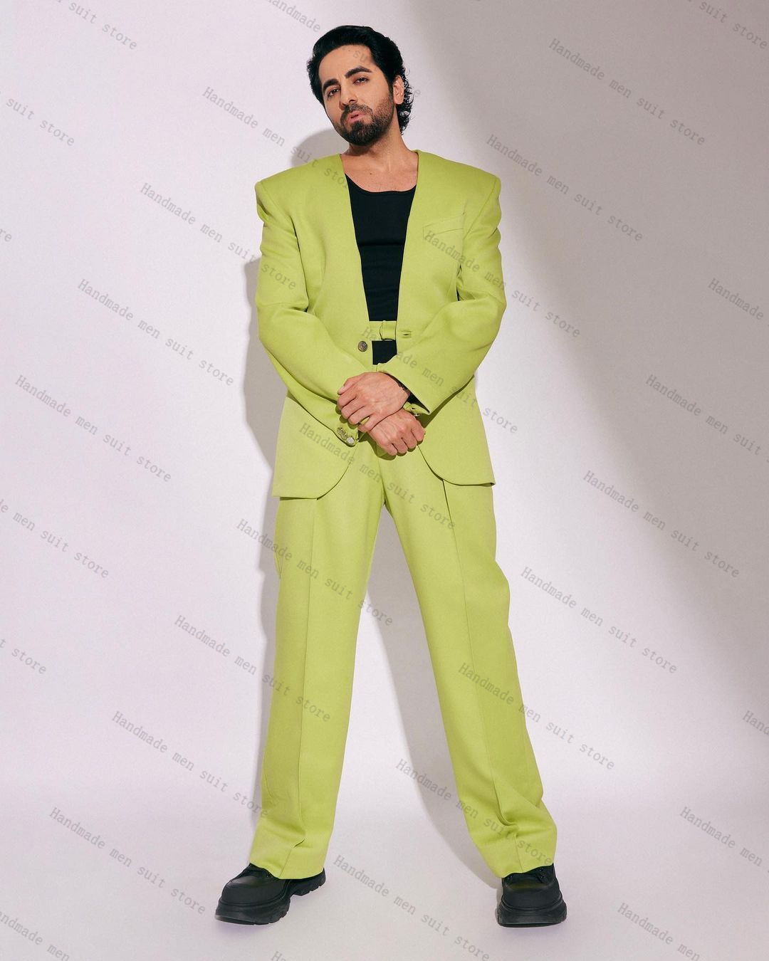 Mode groene mannen pak set 2-d - Men Formal Wear Green recensie en prijs