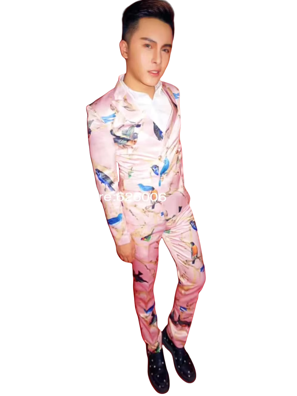 Herenmode Bloem Roze Vogels Pr - Men Formal Party Wear Dress recensie en prijs