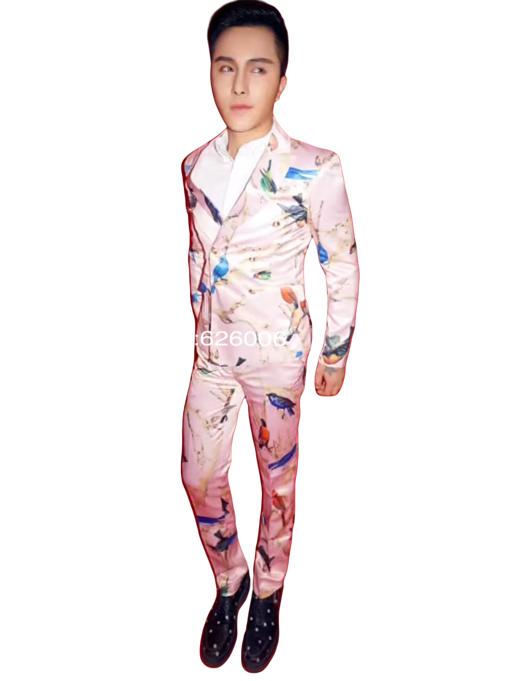 Herenmode Bloem Roze Vogels Pr - Men Formal Party Wear Dress recensie en prijs