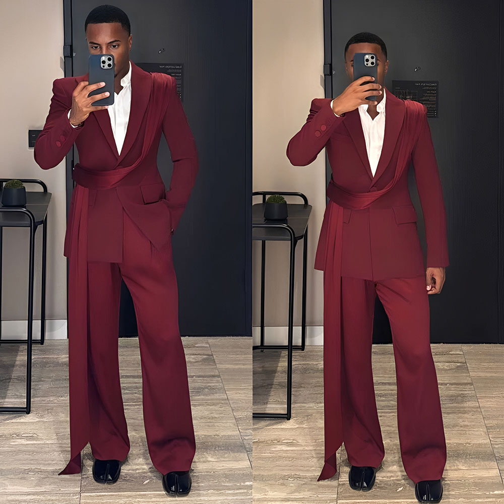 Bordeaux Nieuwe Mannen Pak 2 S - Men Formal Wear Wedding recensie en prijs