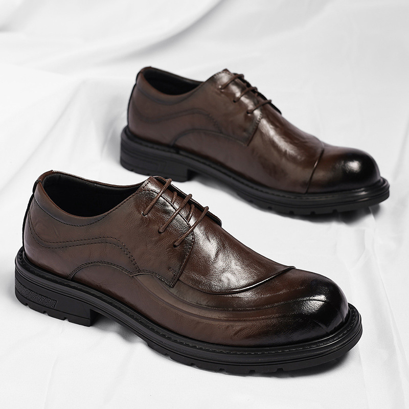 Bruin gepolijst echt leer met  - Men'S Formal Party Wear Shoes recensie en prijs