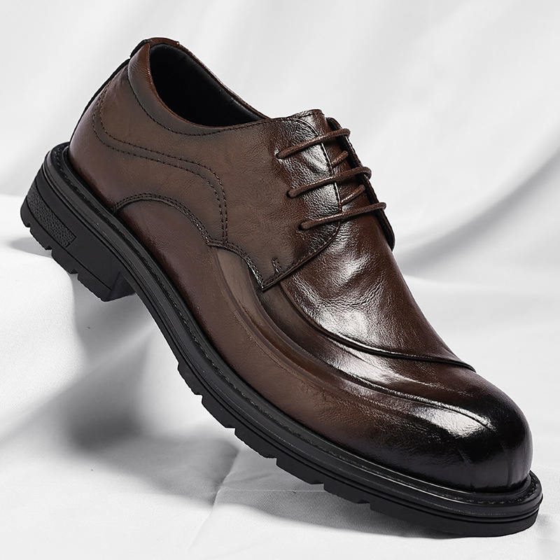 Bruin gepolijst echt leer met  - Men'S Formal Party Wear Shoes recensie en prijs