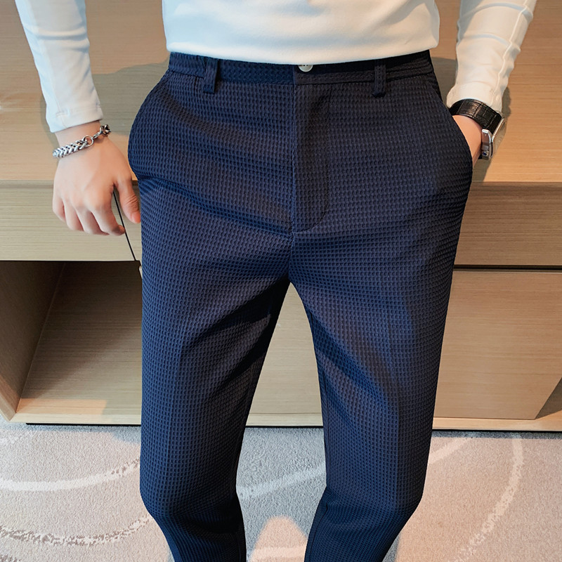 2024 Herfst Nieuwe Wafel Stret - Young Men Formal Wear recensie en prijs
