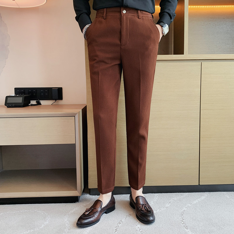 2024 Herfst Nieuwe Wafel Stret - Young Men Formal Wear recensie en prijs