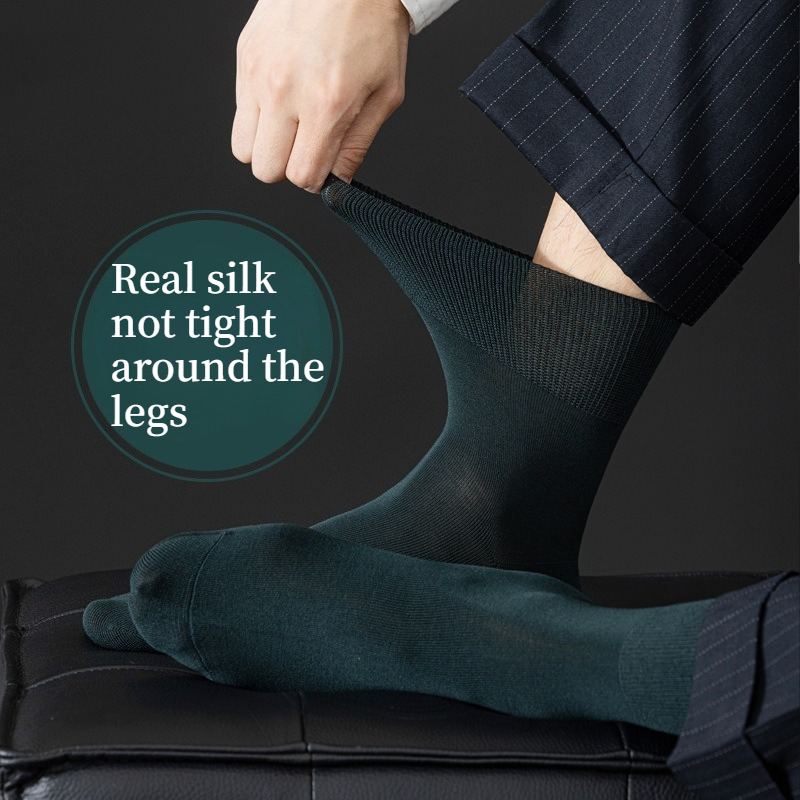 Heren sokken van echte zijde,  - Men Formal Wear Green recensie en prijs