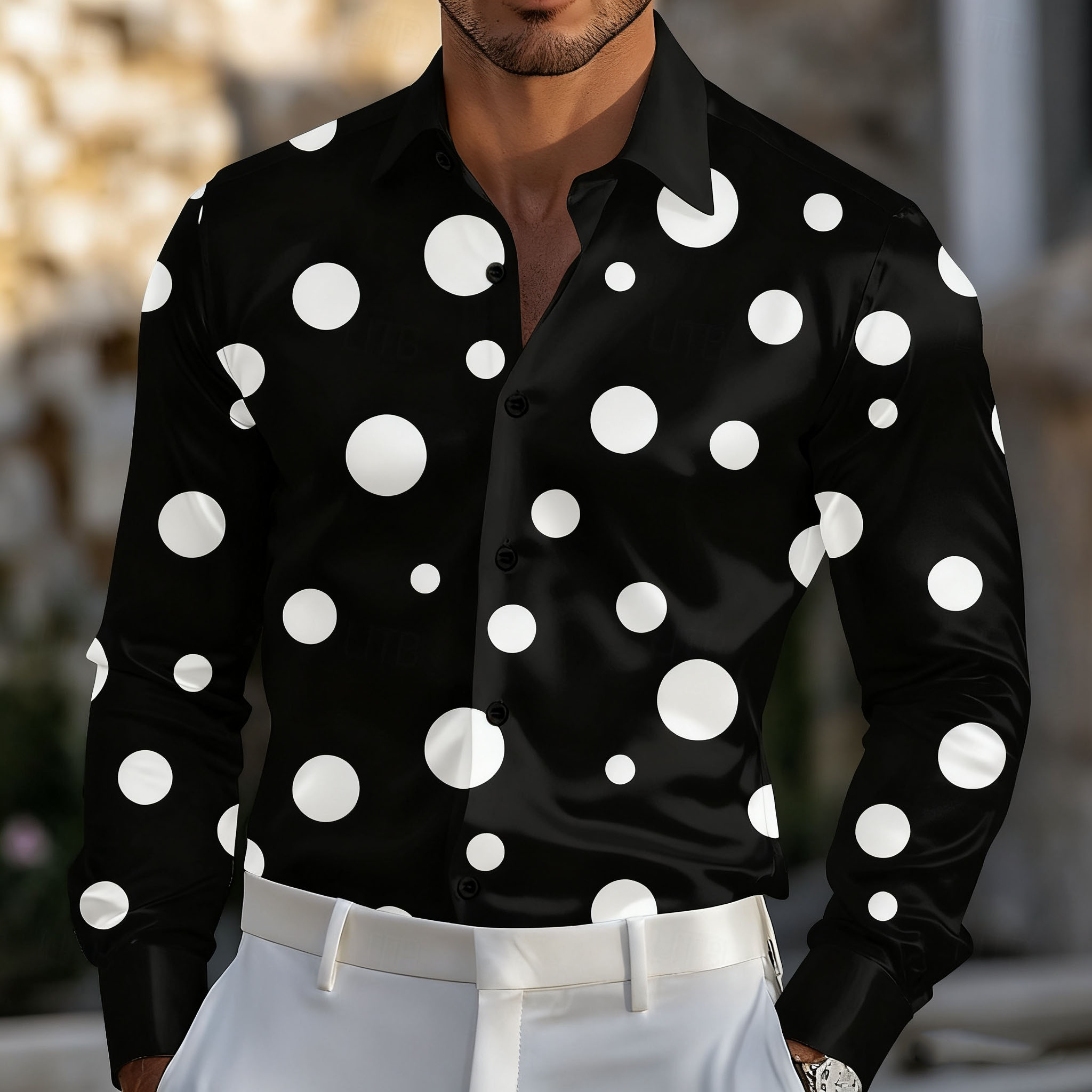 Heren overhemd met geometrisch - Men Formal Party Wear Shirt recensie en prijs