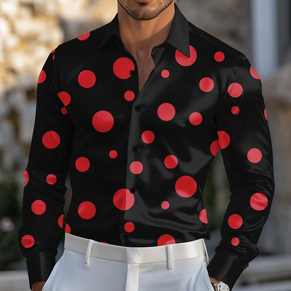 Heren overhemd met geometrisch - Men Formal Party Wear Shirt recensie en prijs