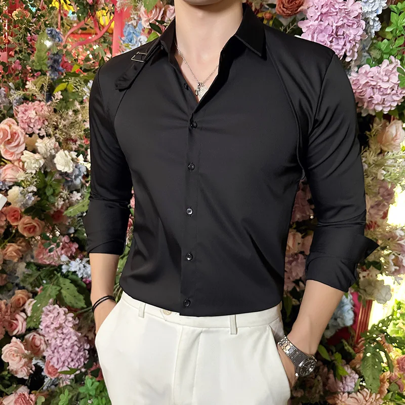 Mannen Overhemd Riem Ontwerp L - Men Formal Party Wear Shirt recensie en prijs