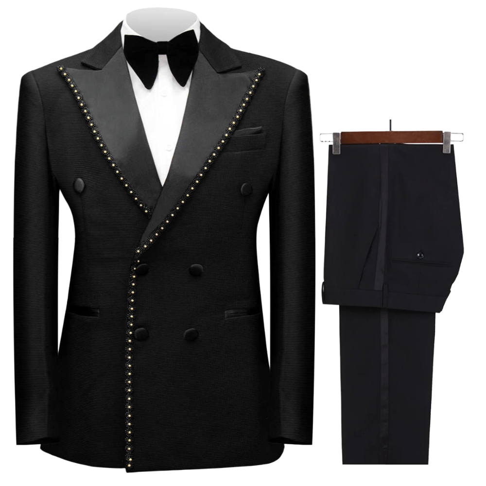 Dubbelgeknoopte, met kralen ve - Men Formal Wear Wedding recensie en prijs