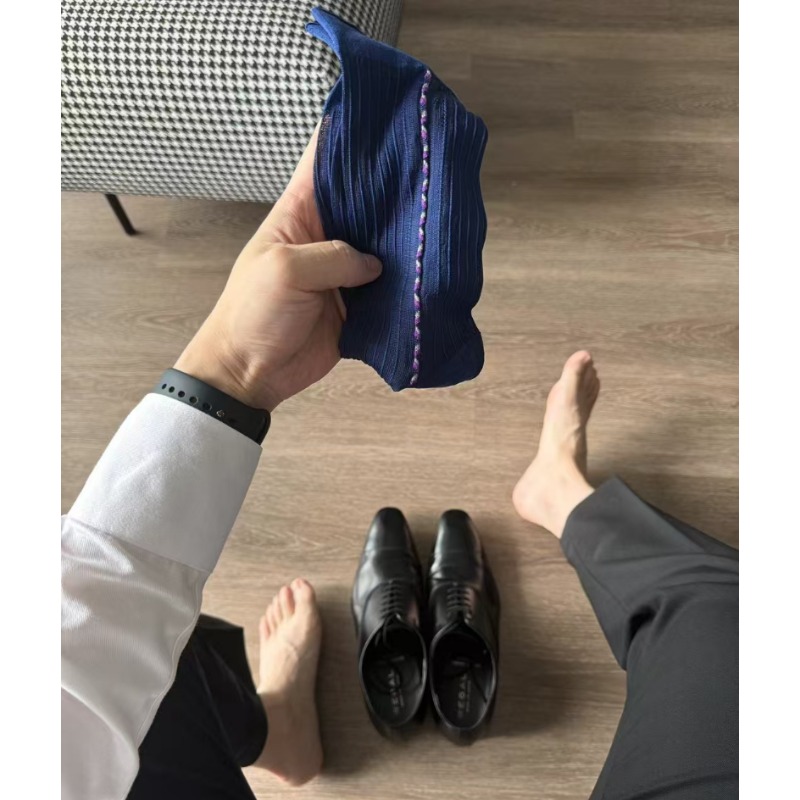 Heren sokken blauw zwart forme - Men Formal Party Wear Dress recensie en prijs