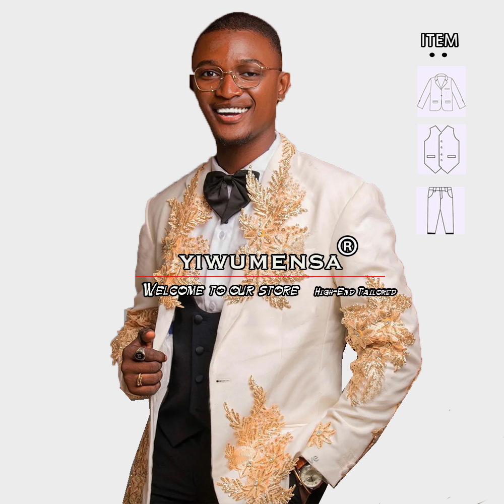 Aangepaste 3-delige pakken man - Men Formal Wear Wedding recensie en prijs