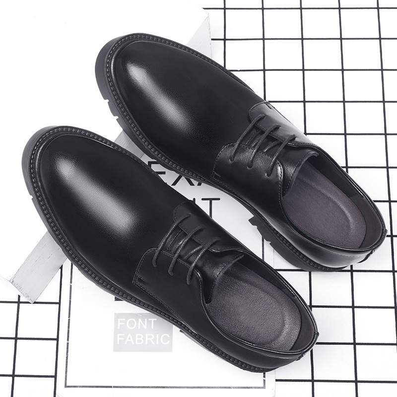 Heren zwarte leren veterschoen - Men Formal Wear Office recensie en prijs
