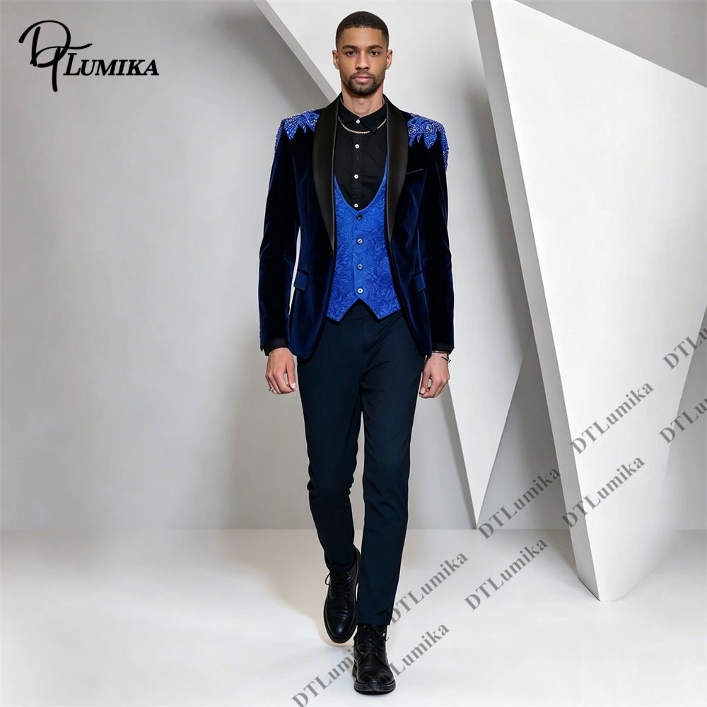 Peagent Mannen 3 Stuk Fluwelen - Men Formal Wear Office recensie en prijs