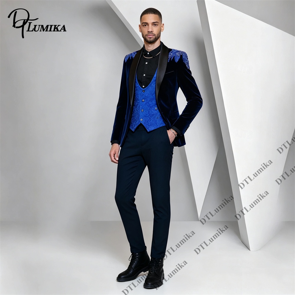 Peagent Mannen 3 Stuk Fluwelen - Men Formal Wear Office recensie en prijs