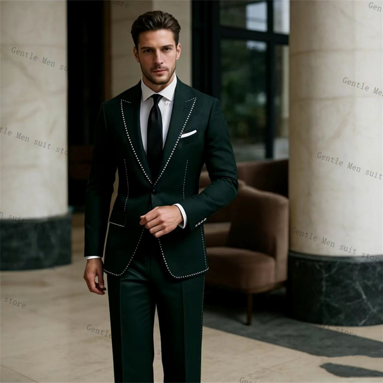 Kristallen Luxe Groene Mannen  - Men Formal Wear Green recensie en prijs